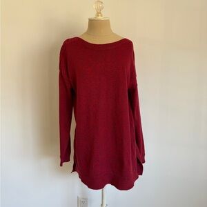 Old Navy Tunic Sweater Red Long Sleeve Pullover Petite S